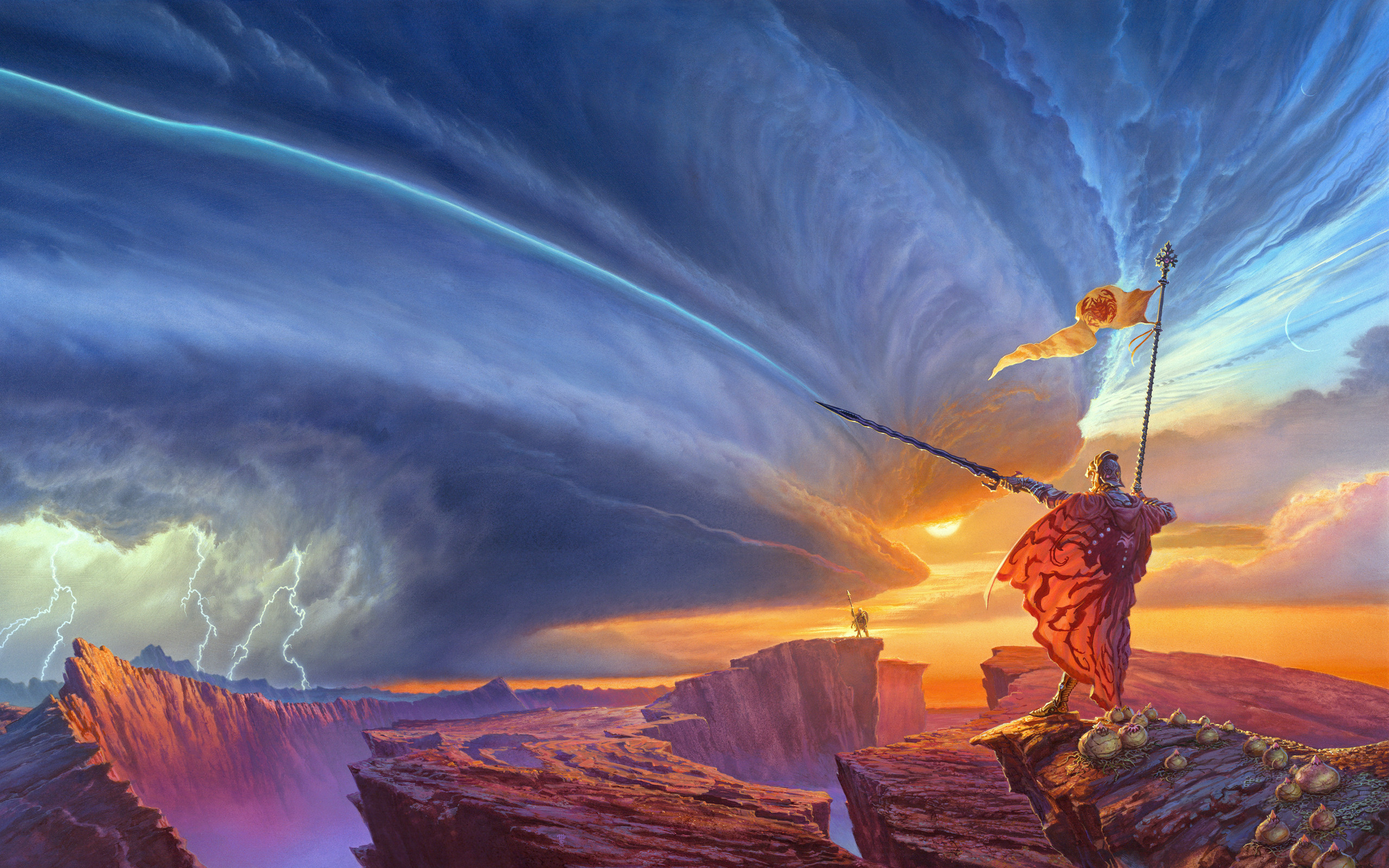 The cover art of The Way of Kings, featuring the shattered plains