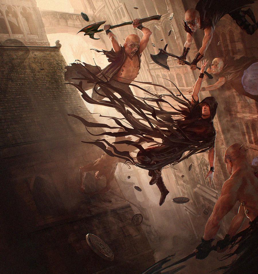 The Brazilian cover art for Mistborn: The Final Empire, featuring Kelsier, and the mists of Luthadel