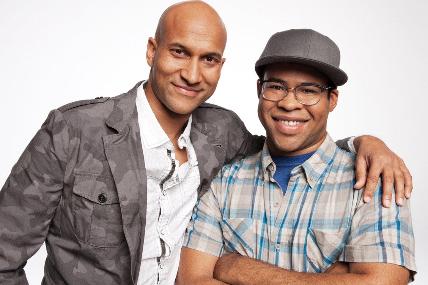 Key & Peele pose for press for their show, Key & Peele.