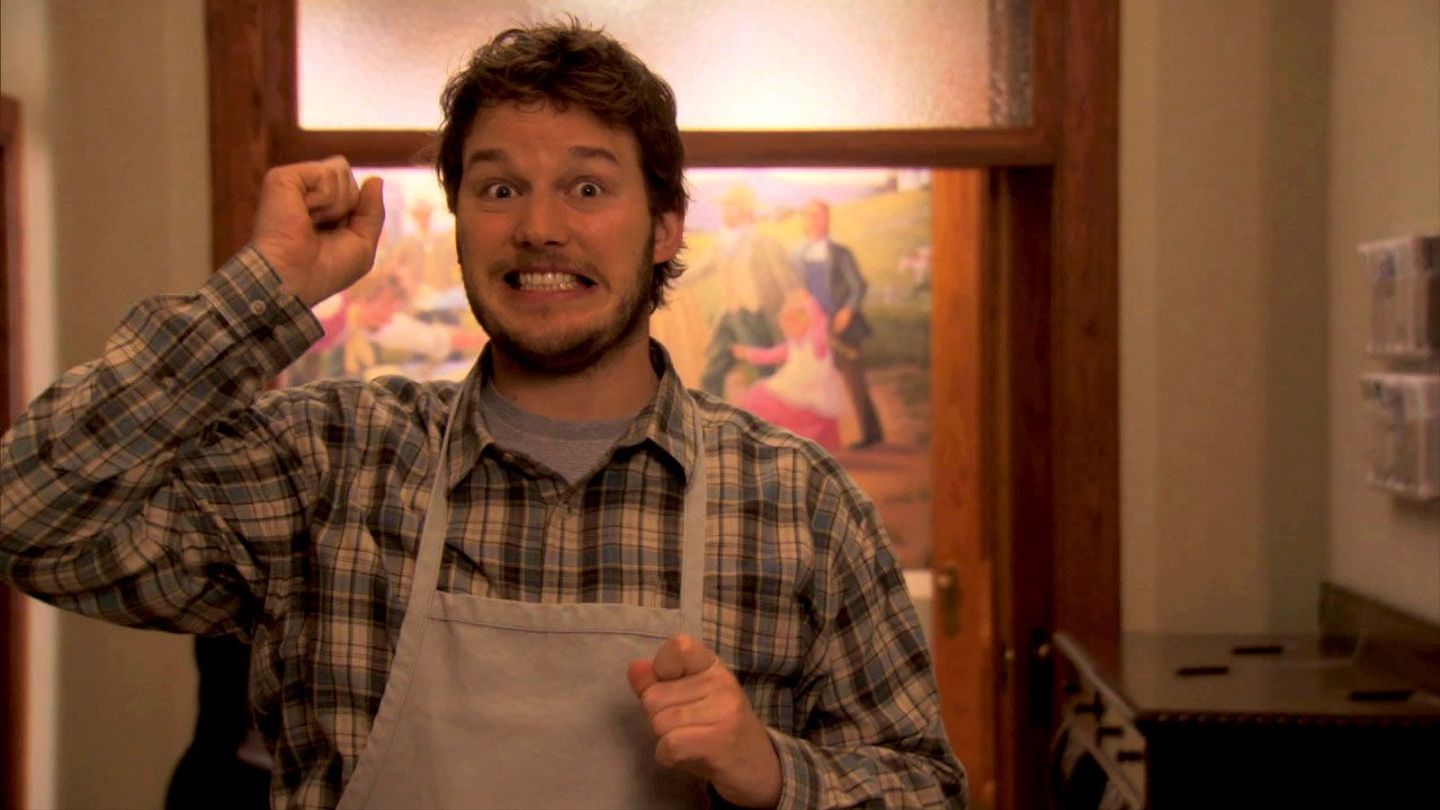 Andy Dwyer from the sitcom Parks and Recreation gets into another jam. 