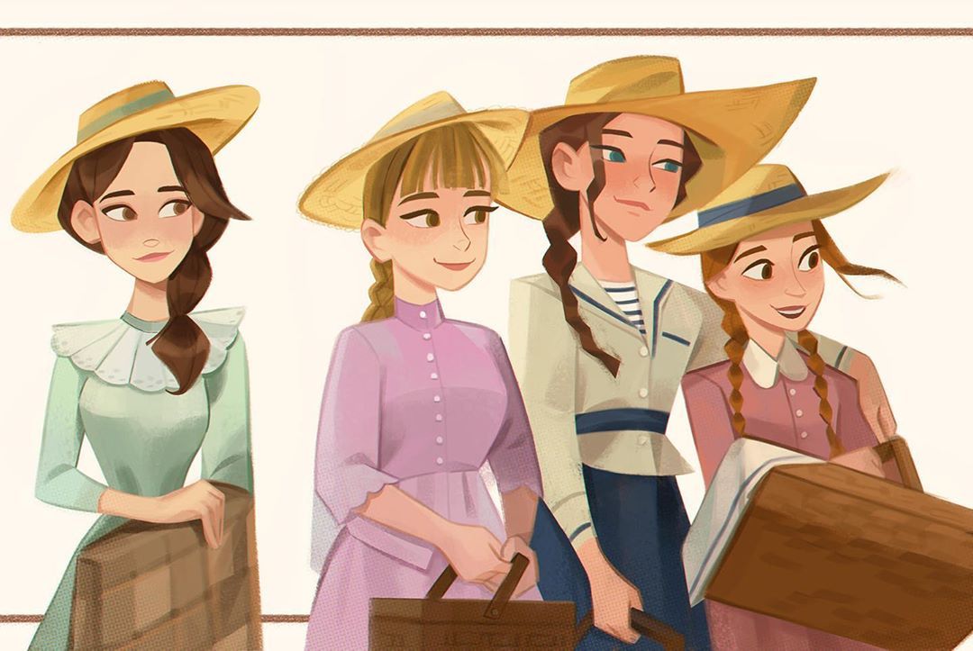 Fan art of the four Little Women sisters. 