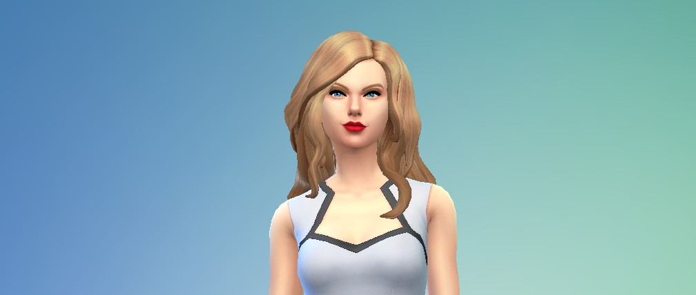 A Taylor Swift Sim in Create a Sim.