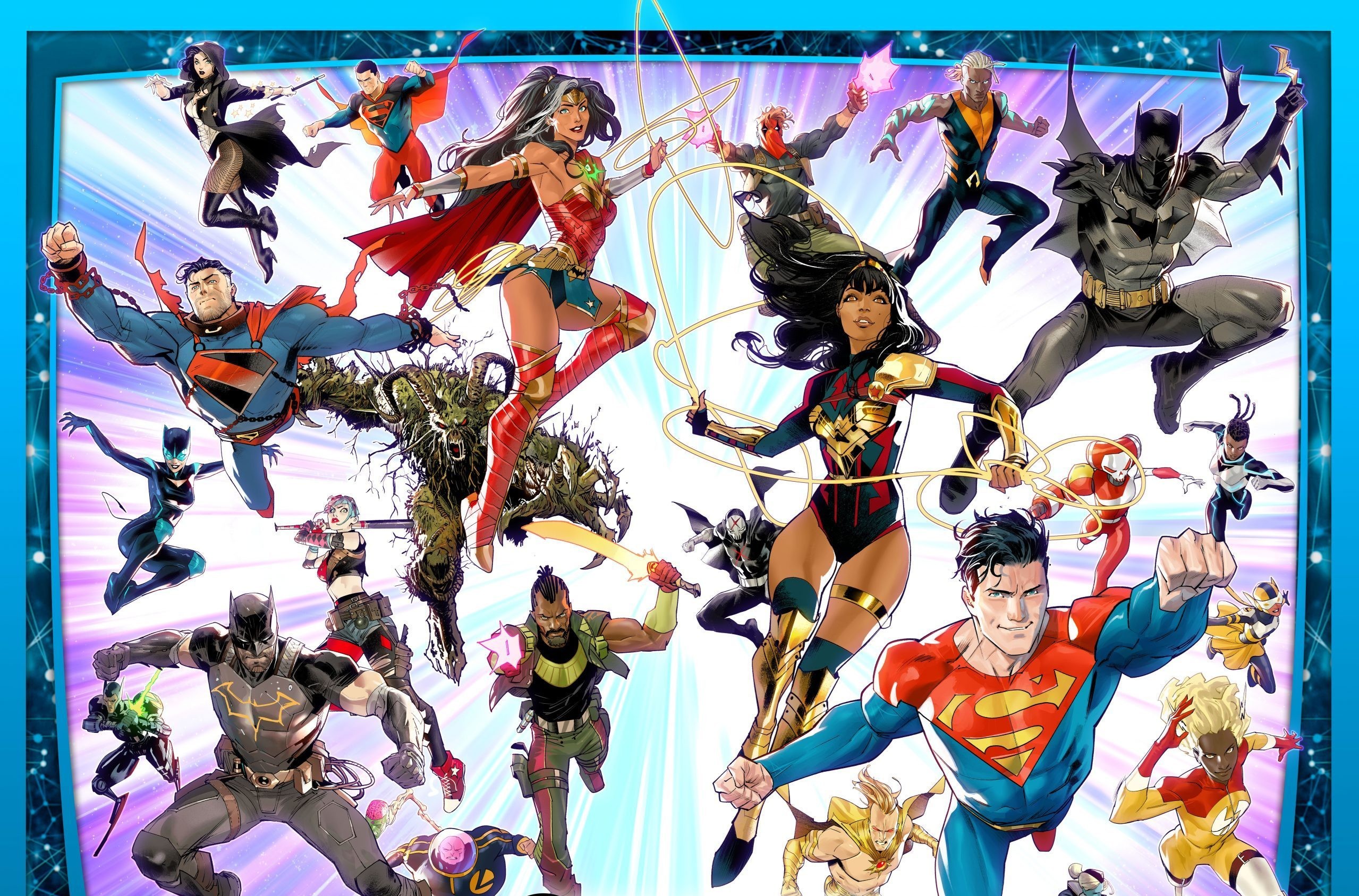 A poster of DC's new versions of classic heroes featured in the Future State event.
