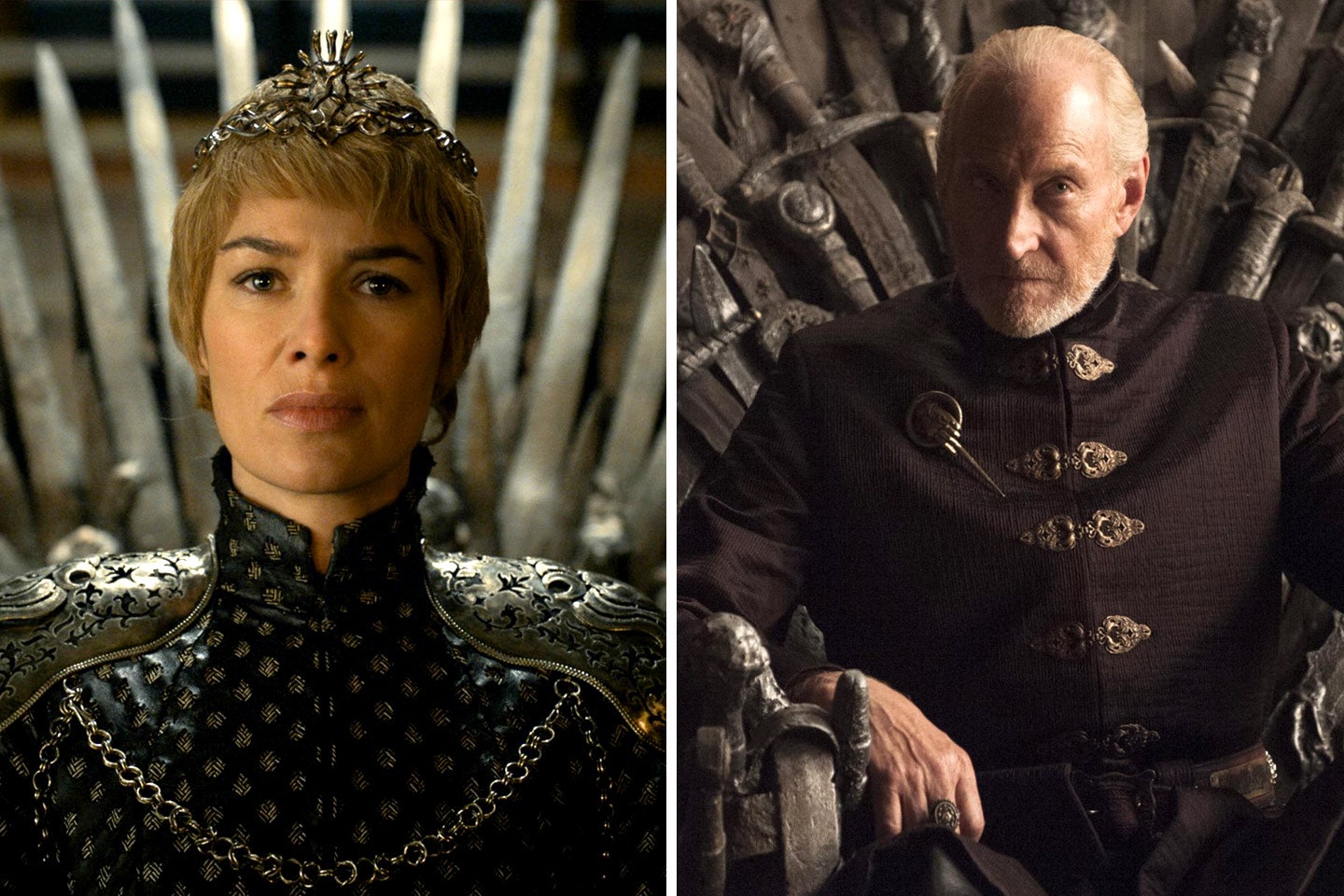 Comparison of Cersei and her father Tywin on the throne.