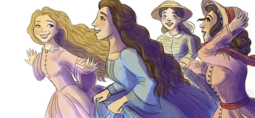 Fan art of the four Little Women sisters.