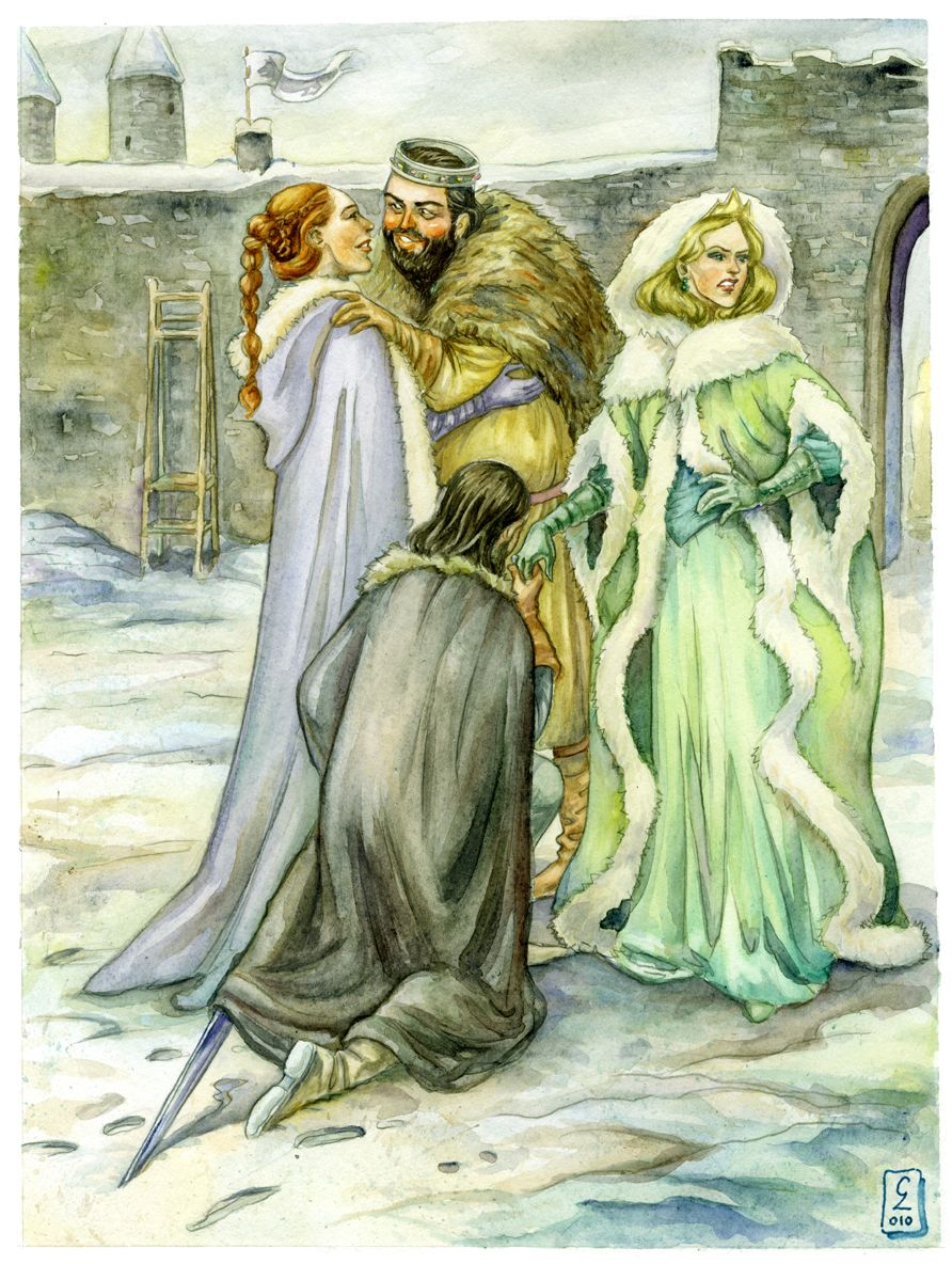 Robert Baratheon gushes over Cat Stark while Cersei scoffs.