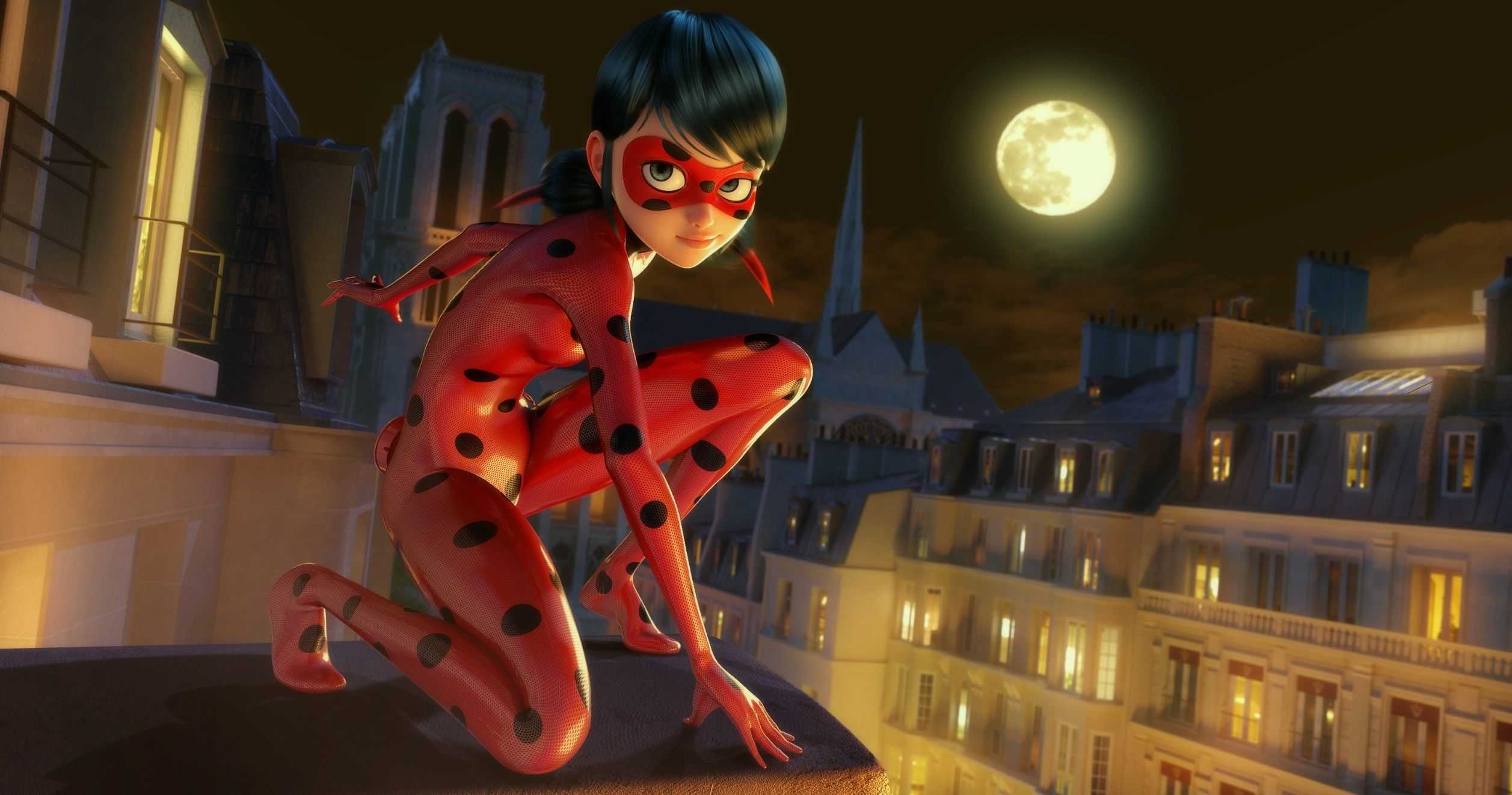 Ladybug protecting the city of Paris from evil.