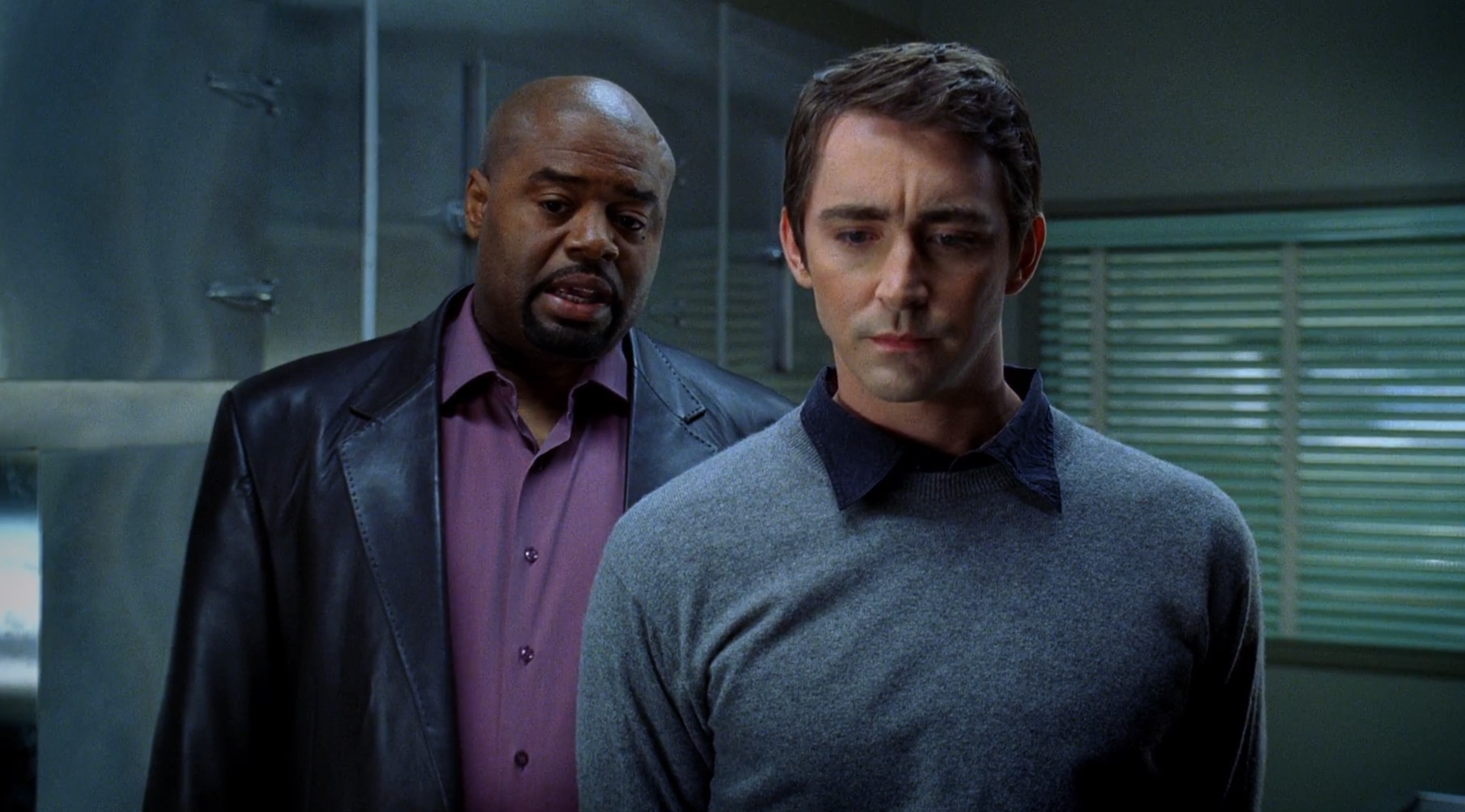 Emerson (Chi McBride) and Ned (Lee Pace) are pictured inside of a morgue. 

Pushing Daisies. Season 1, Episode 1: "Pie-Lette." 2007-2009. ABC.