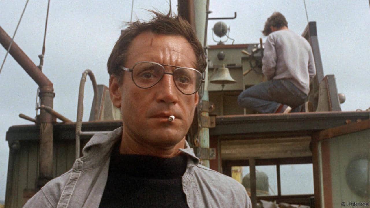 Chief Brody in Jaws after the great white shark breached the water.