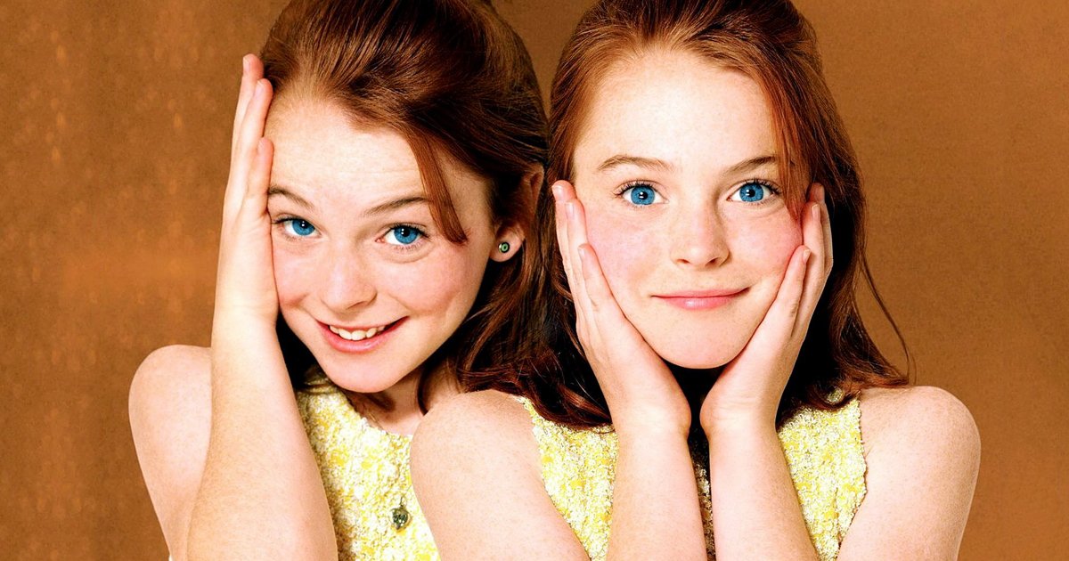 Image of Lindsay Lohan as the twins in The Parent Trap.  