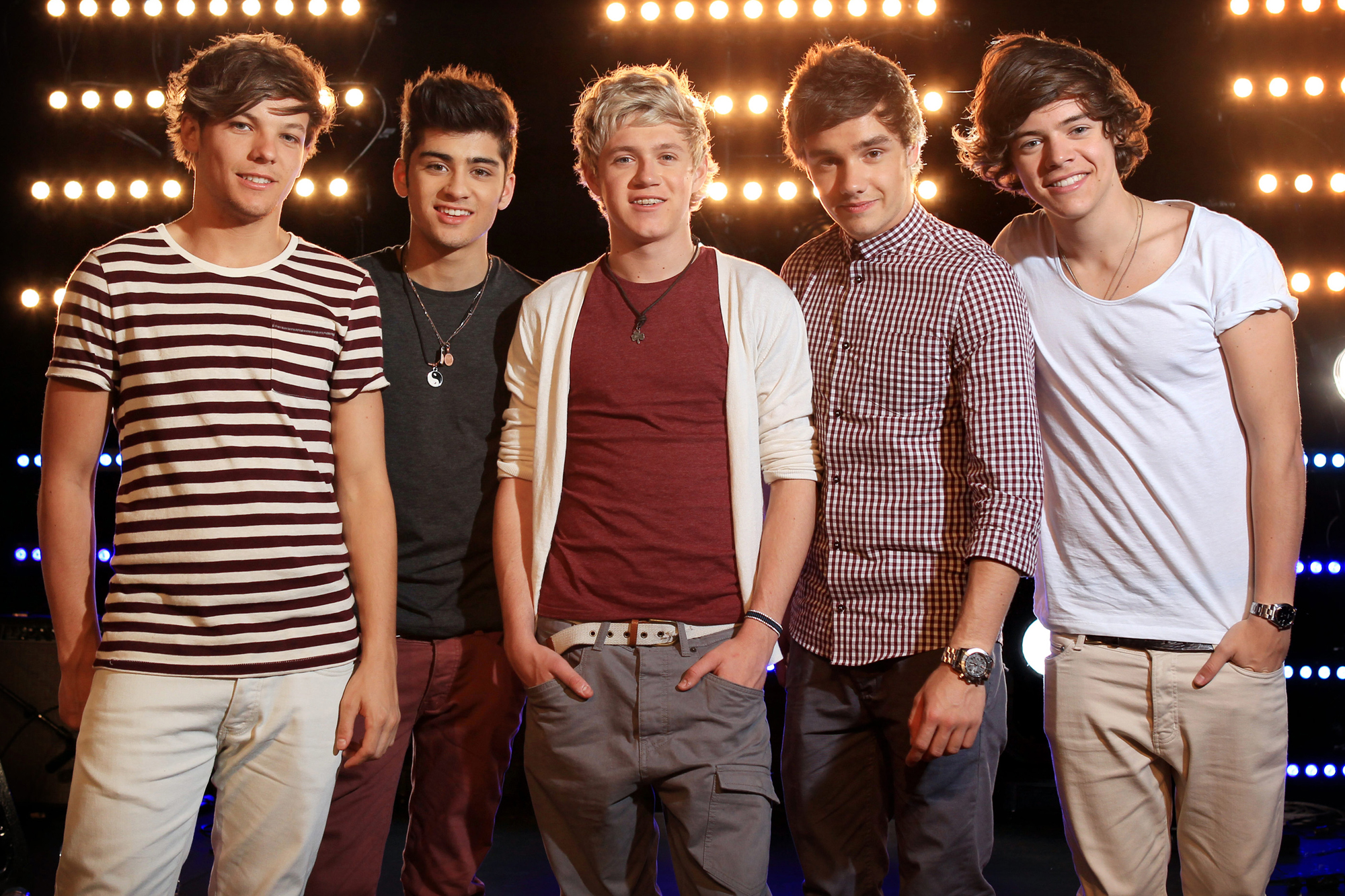 One Direction poses in 2012.