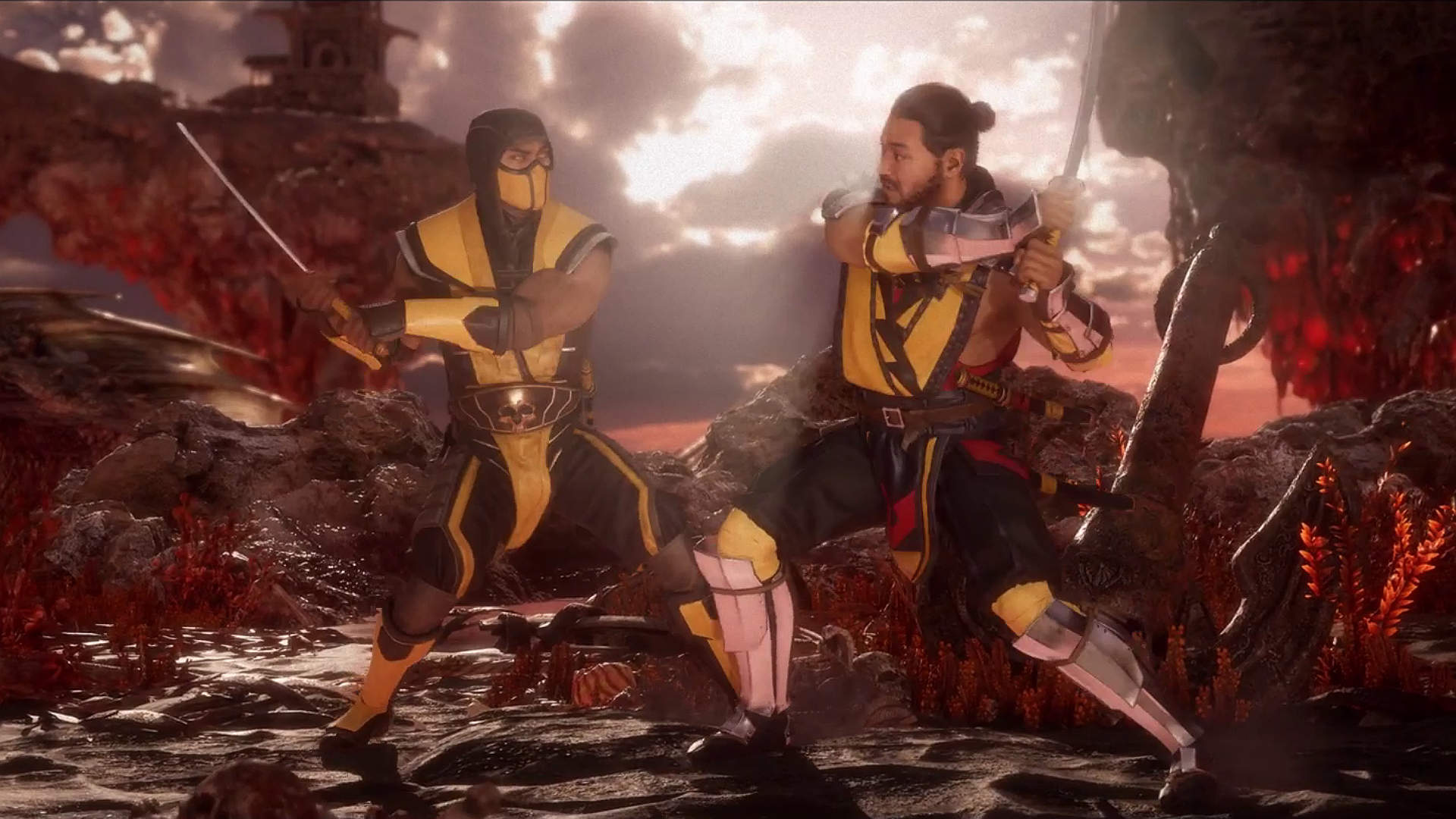 "Mortal Kombat 11" characters gear up for a fight in the mother of all gory video games.