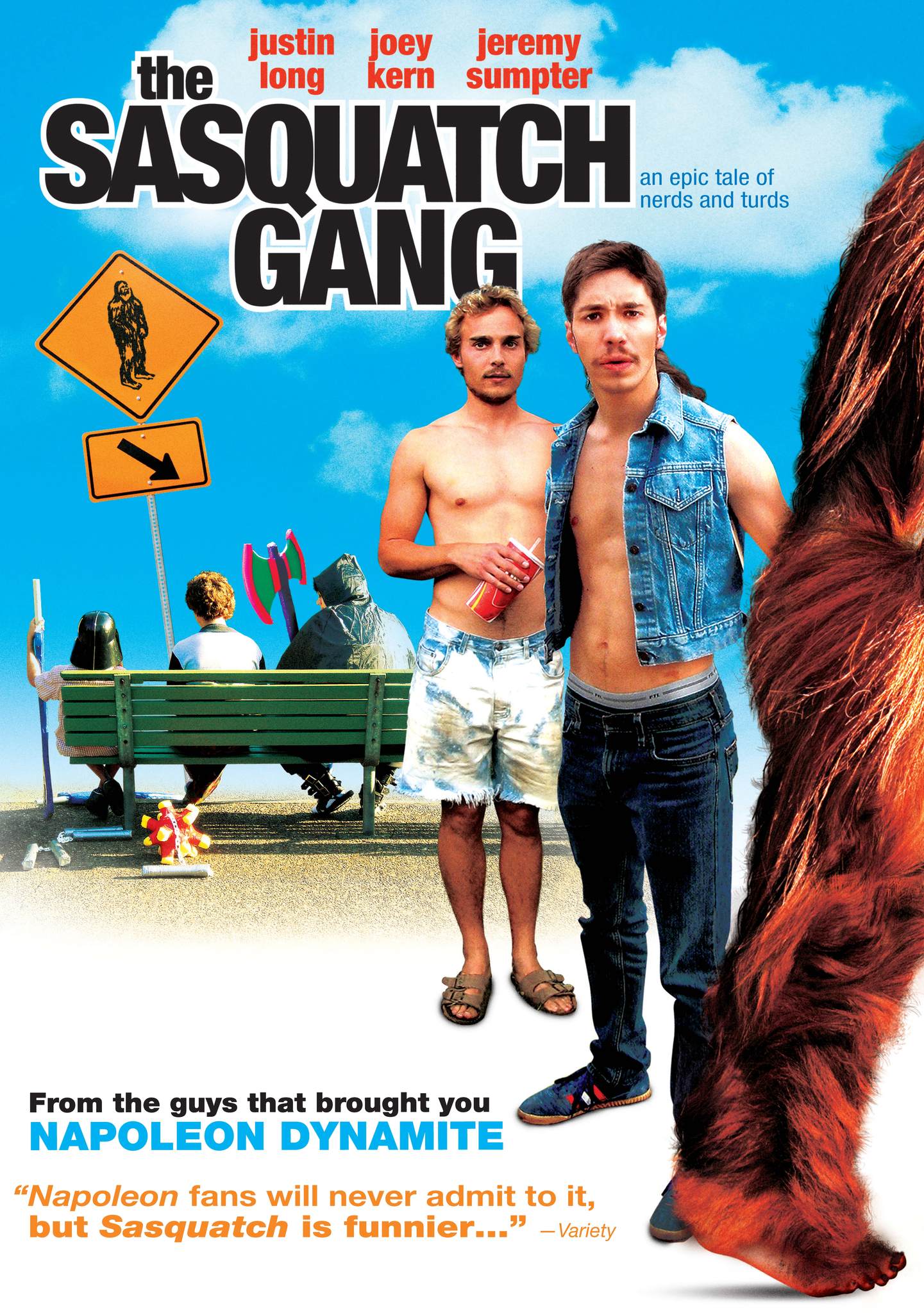 Movie poster for The Sasquatch Gang with Justin Long. 