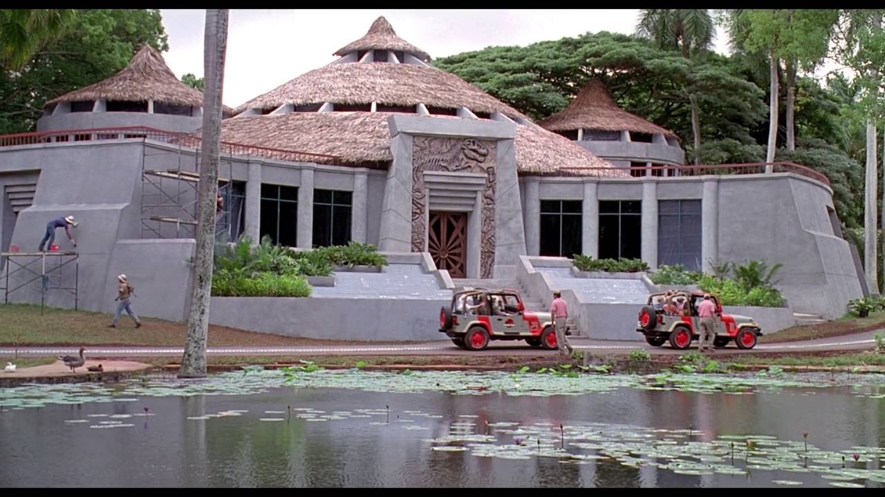 Visitor's center in Jurassic Park the movie.
