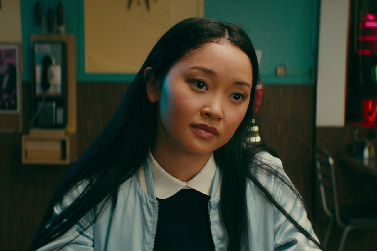 Lara Jean looks at Peter across the table at our favorite diner from TATBILB.