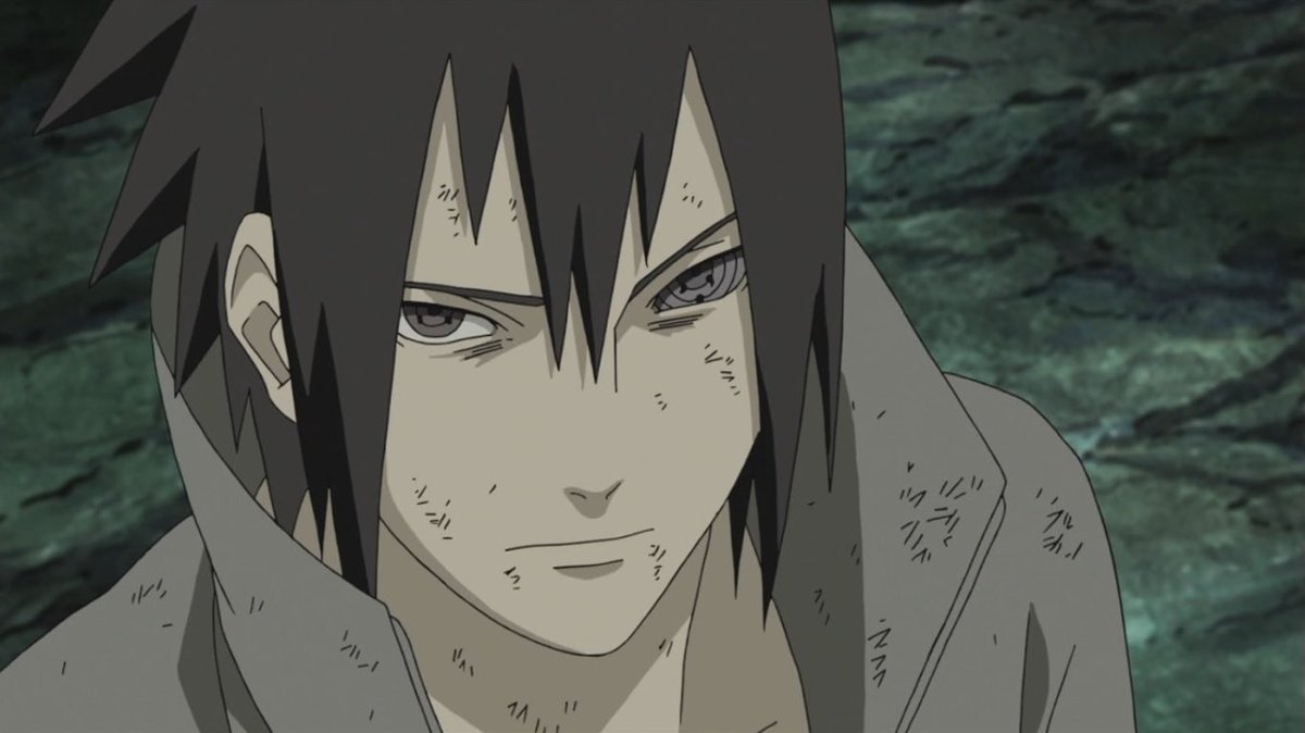 Sasuke uses the rinnegan as he starts to look a little worse for wear during the war.