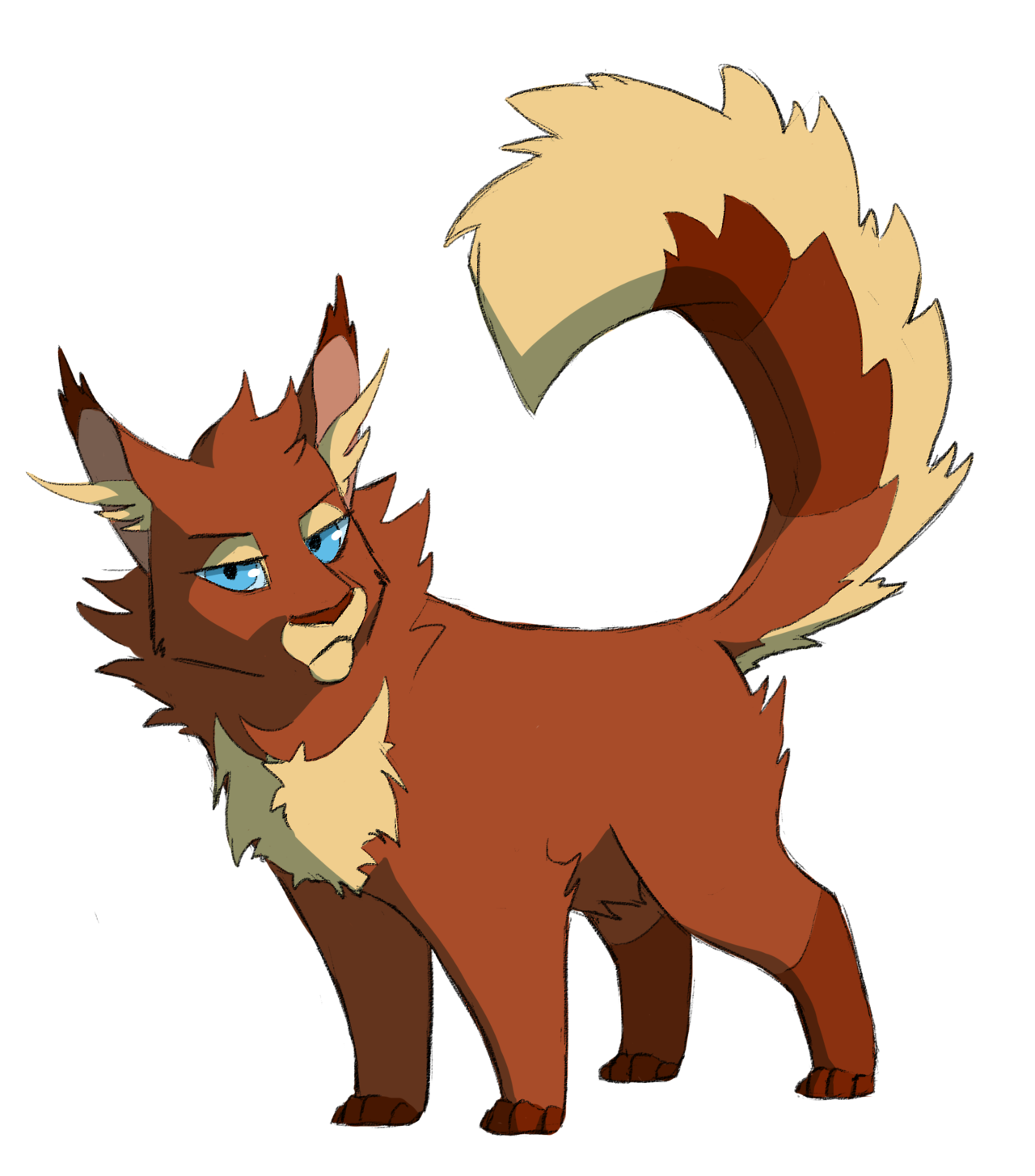 Flametail, drawn by Tennelle Flowers on Tumblr.