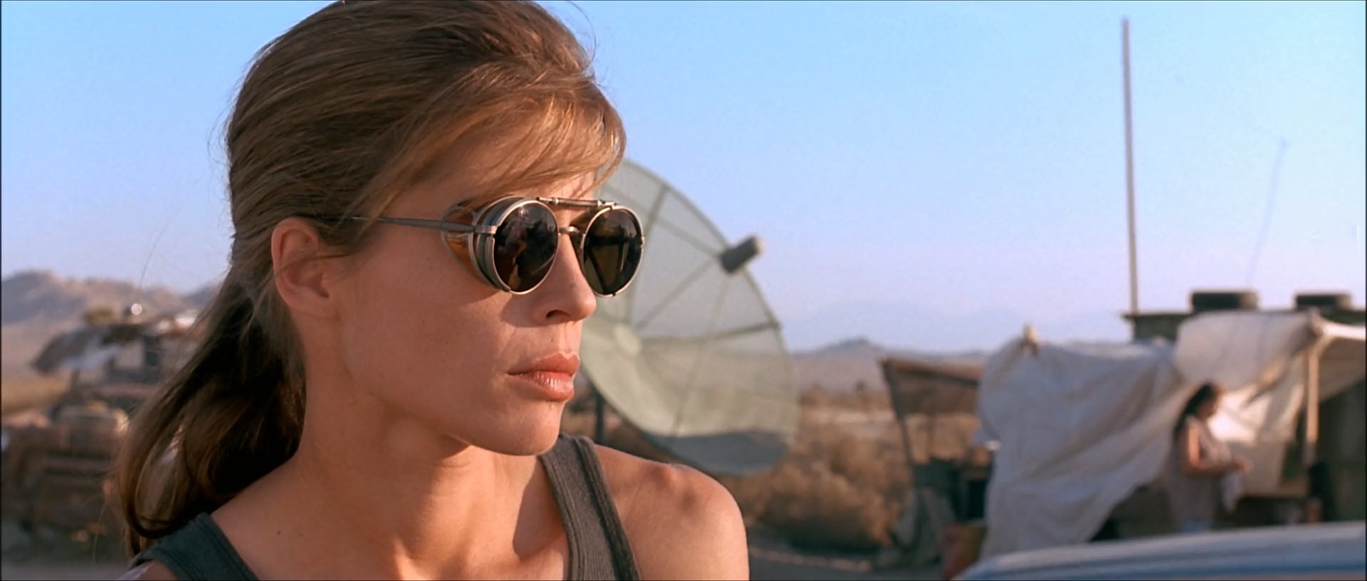 Sarah Conner from the Terminator series looks into the distance. 
James, Cameron, dir. Terminator 2: Judgement Day. 1991.