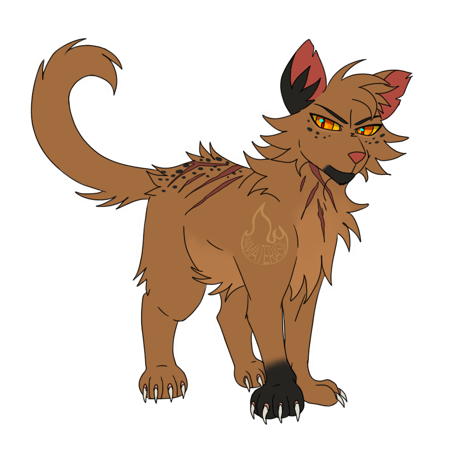 WindClan warrior Antpelt. Image by amaterasxu on DeviantArt.