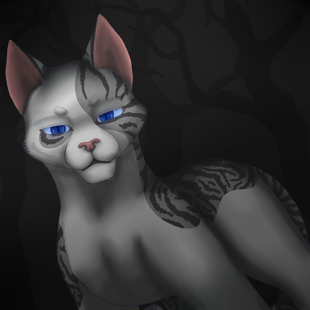 Ivypool in the Dark Forest. Image by ShidatheUmbreon on DeviantArt.