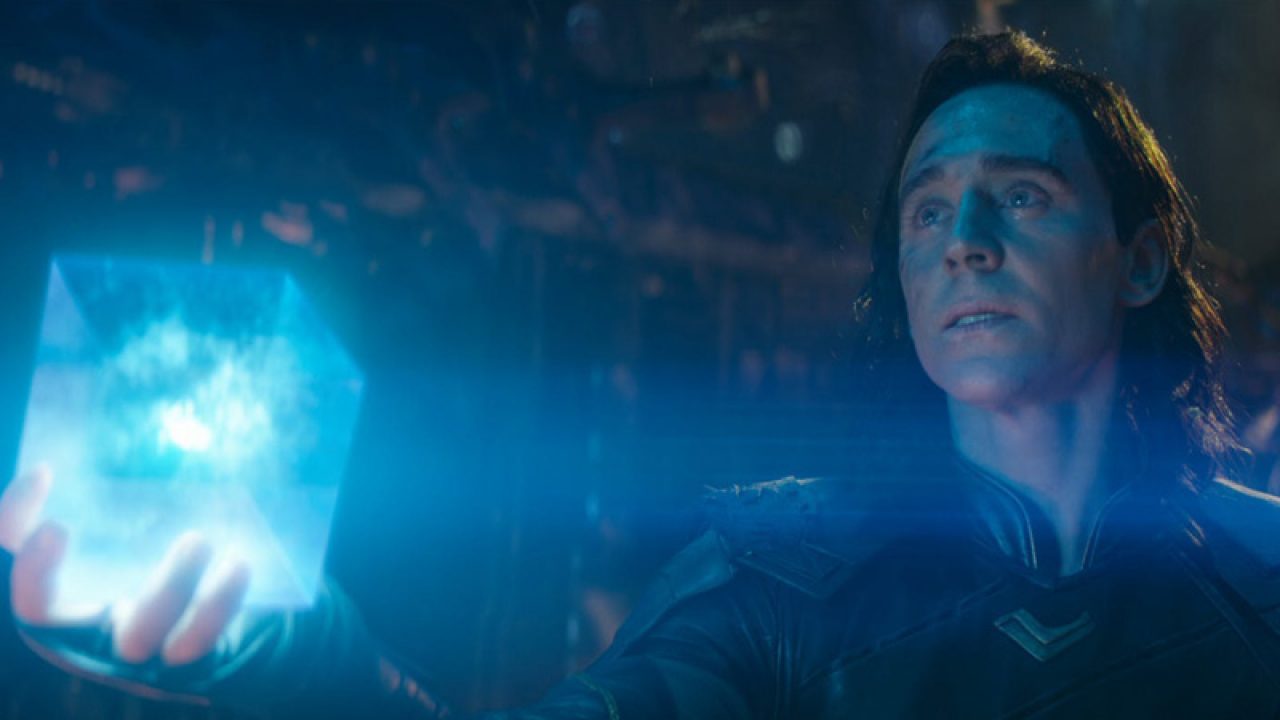 Loki holds the tesseract.