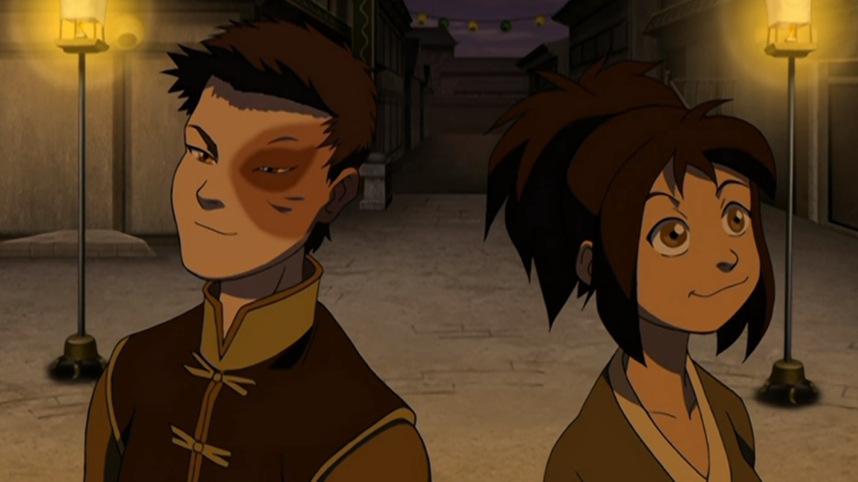 Zuko and Jin enjoy their date. 