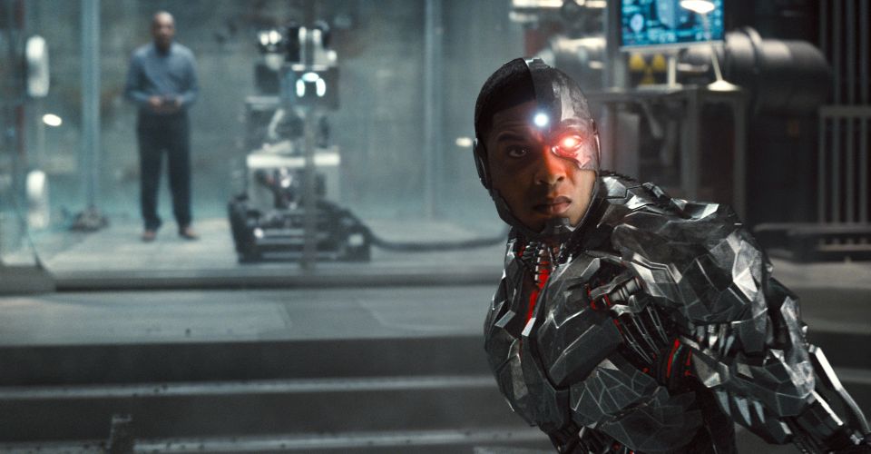 Cyborg intervening between his father and Steppenwolf (Source: Warner Bros).