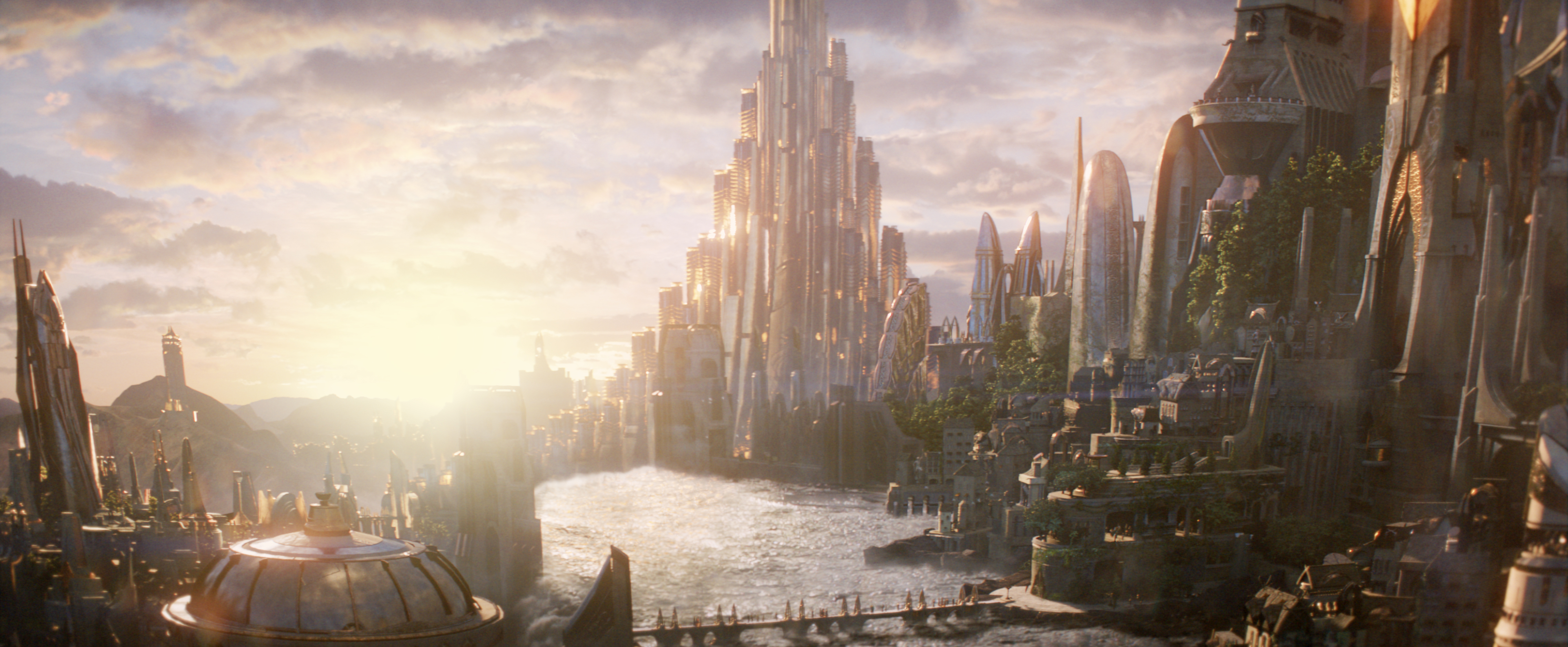 Asgard as depicted in the MCU is a combination of advanced and medieval styles.