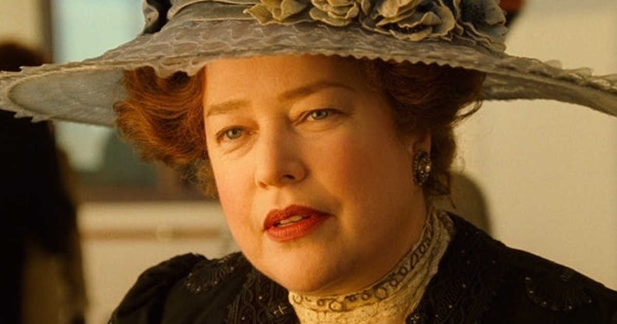 Kathy Bates as The Unsinkable Molly Brown in James Cameron's 1997 film, Titanic.
