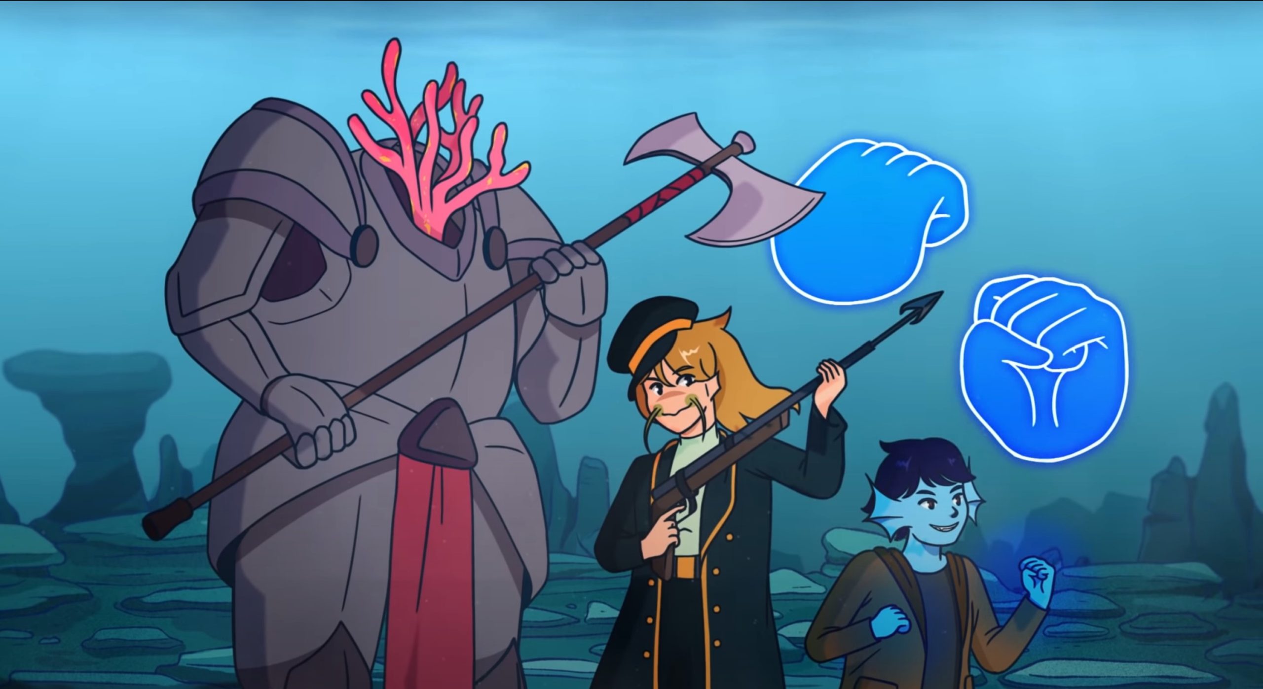 The characters from The Adventure Zone: Ethersea trailer. (The McElroy Family, 2021)