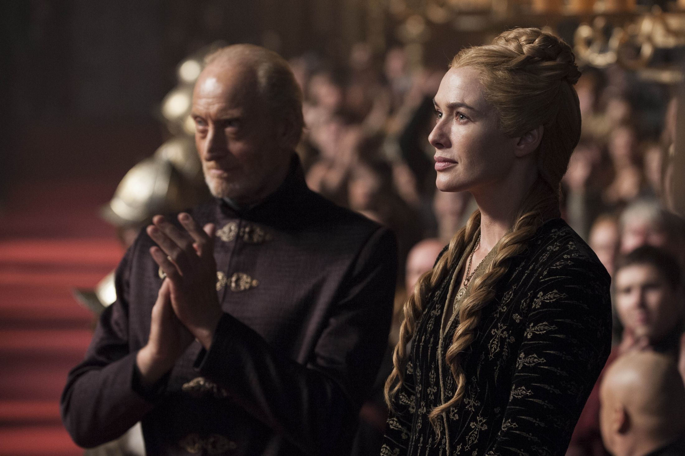 Cersei and Tywin: The Lannisters in court. 