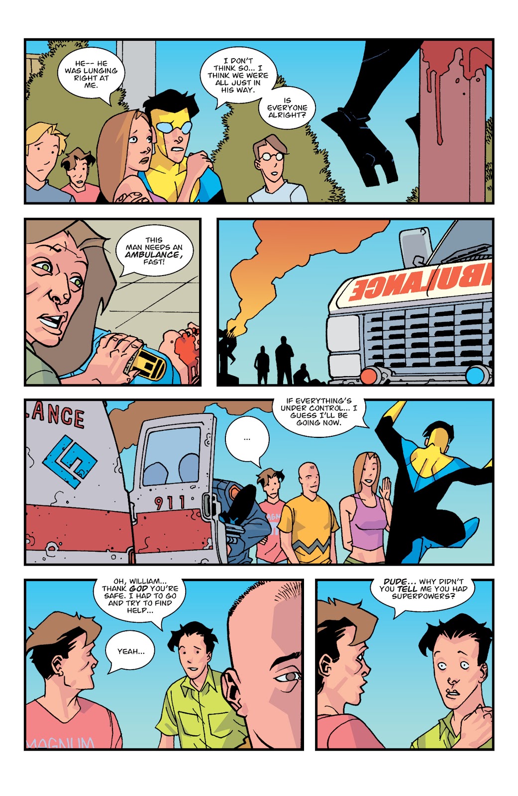 Invincible: Vol. 2 - Invincible takes control of the situation at the college visit.