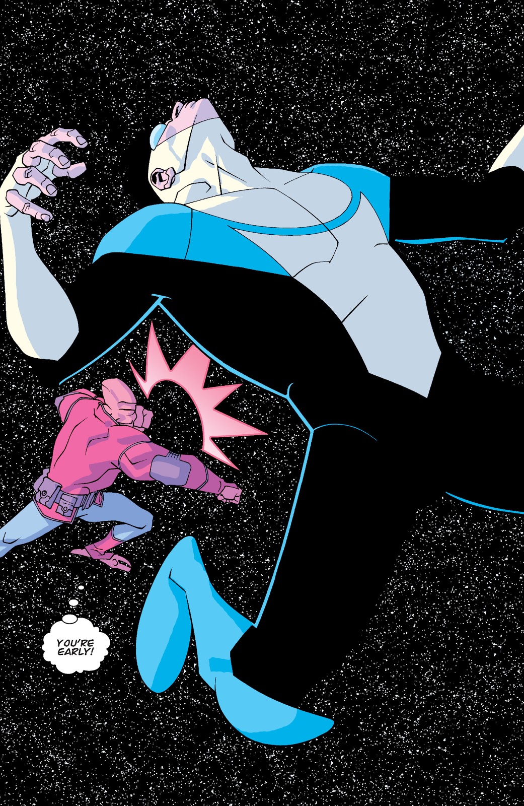 Invincible: Vol. 2 - Invincible is attacked by Allen the Alien.