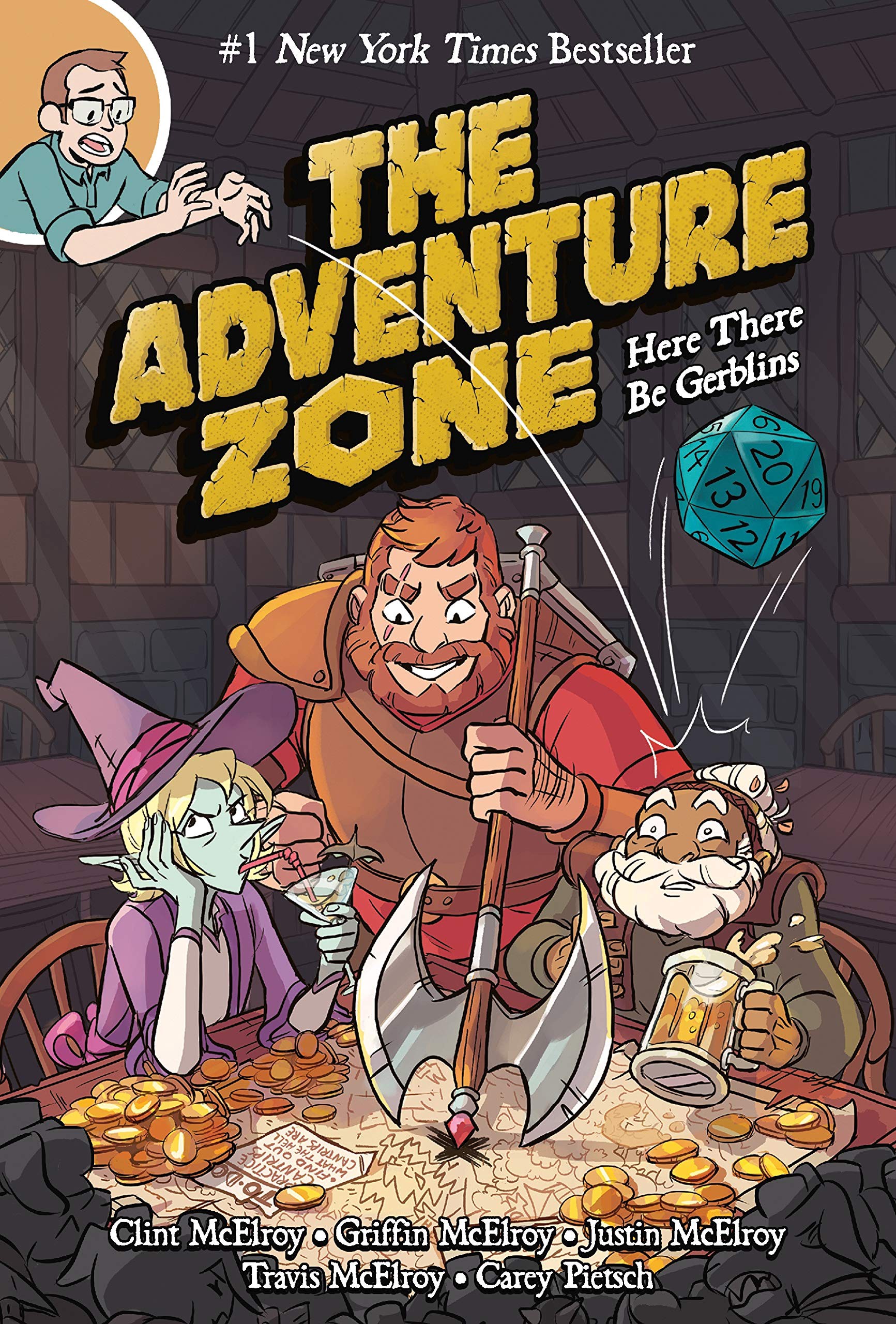 The cover of The Adventure Zone graphic novel. (Clint McElroy, Griffin Mcelroy, Justin McElroy, Travis McElroy, Caret Pietsch, First Second, 2018.)