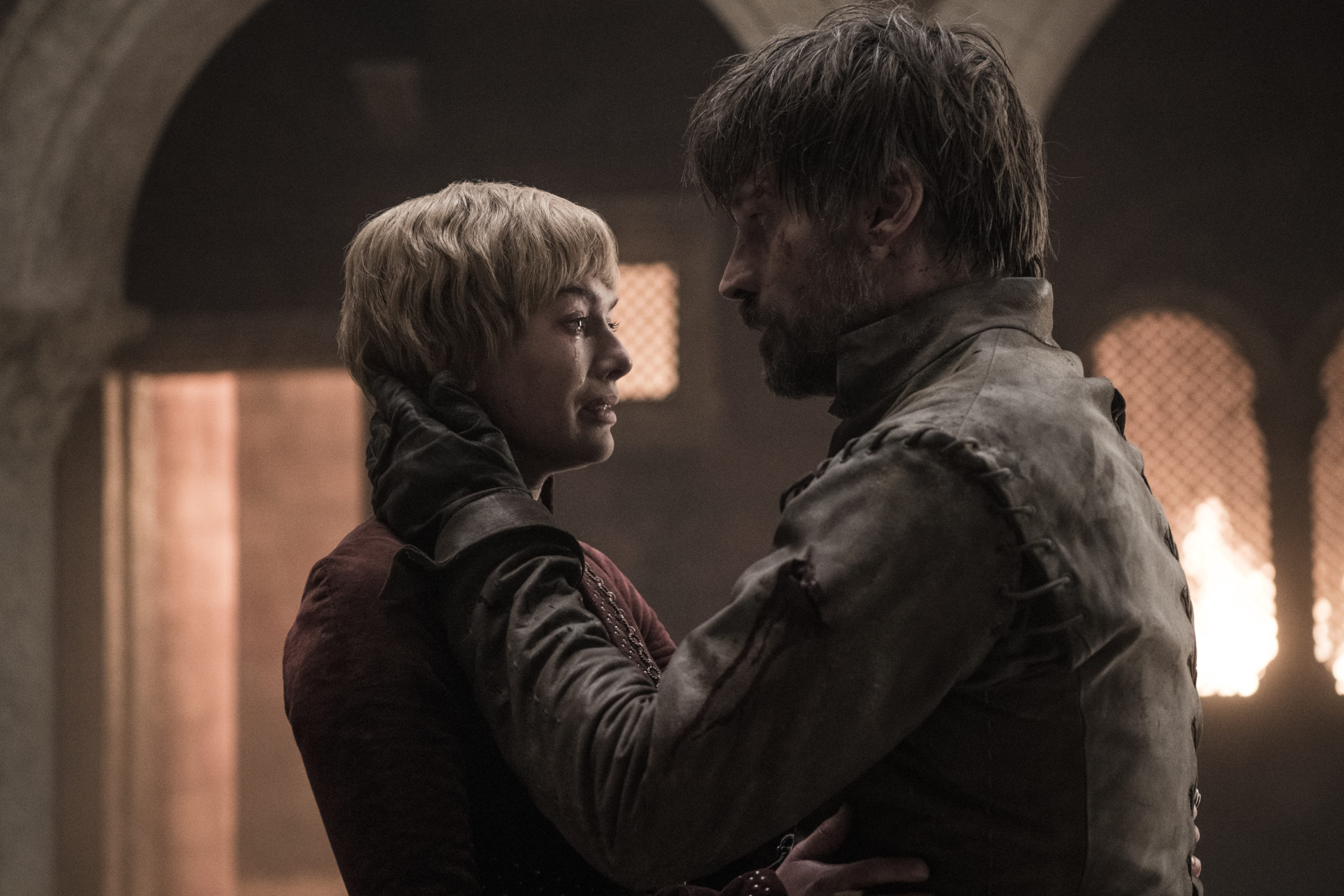 Cersei and Jaime die in each other's arms. 