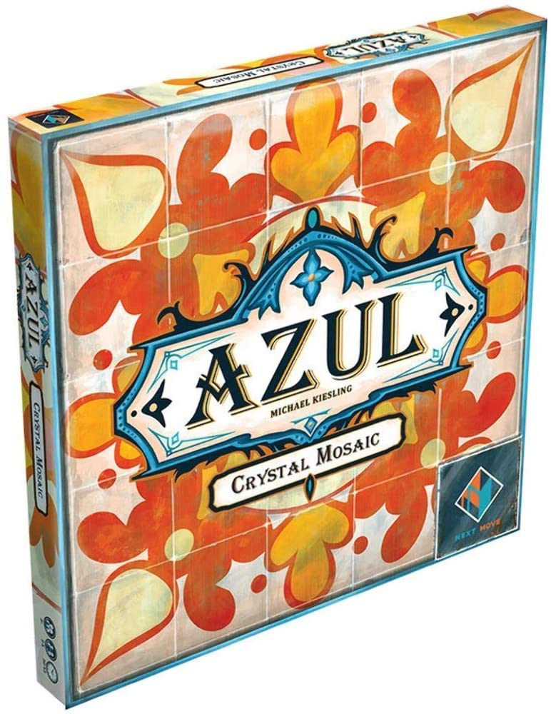 The box in which Plan B Games' "Azul" is packaged in featuring a mosaic design. 