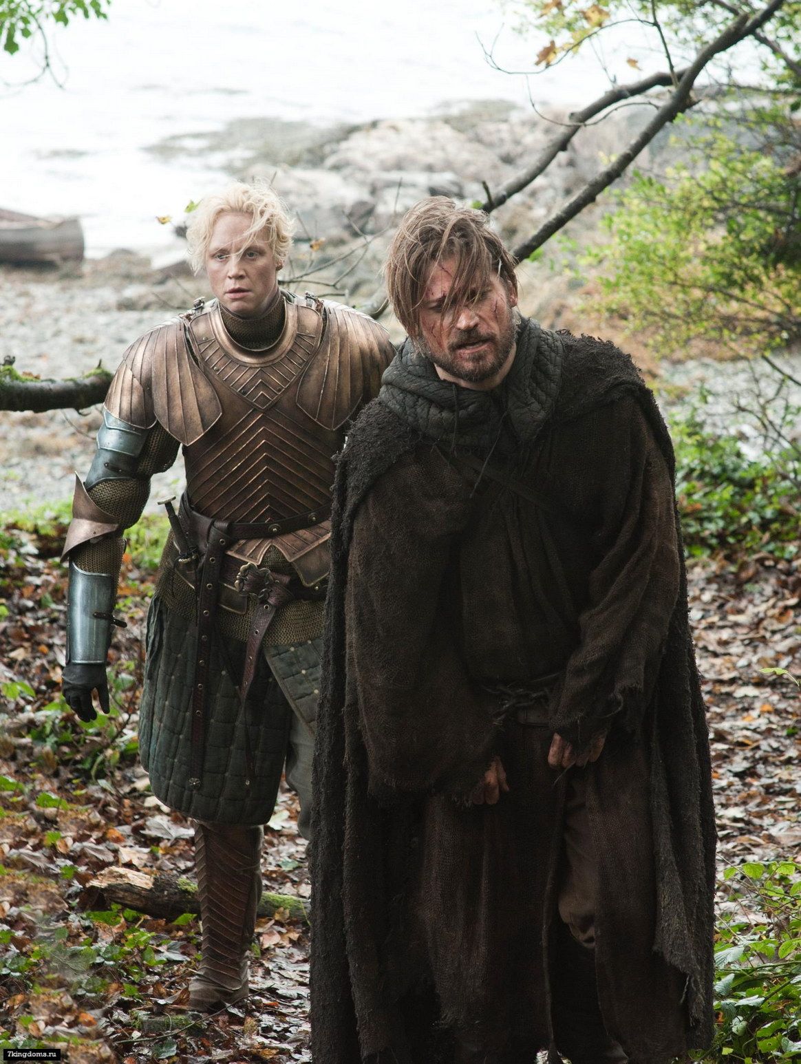 Brienne helps Jaime find his sense of honor. 