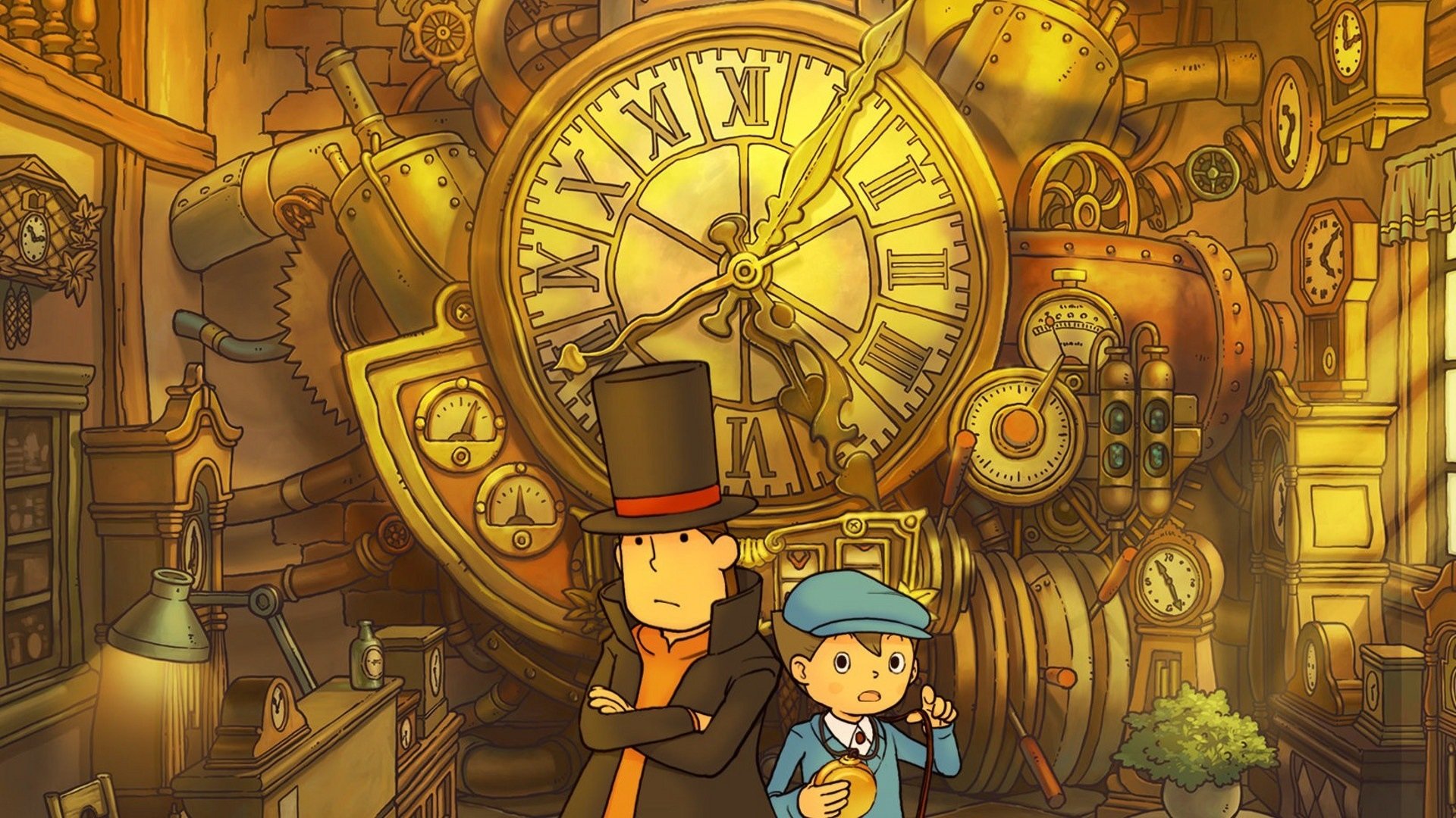 Promotional art for "Professor Layton and the Unwound Future," 2008 (Image from Level-5/Nintendo).