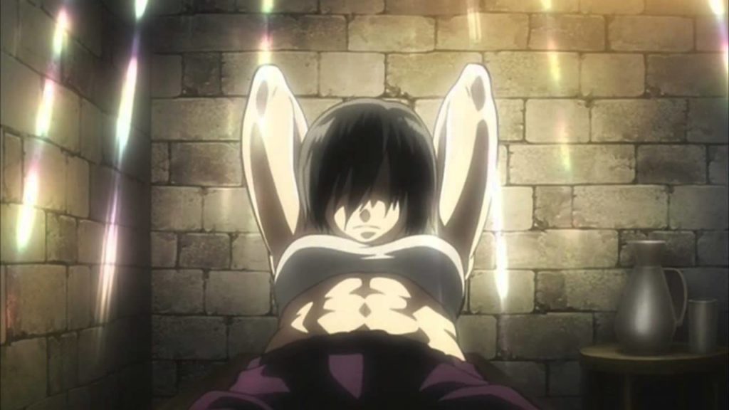 Attack on Titan. Hajime Isayama. 2013- present. Pictured is Mikasa doing sit-ups. 