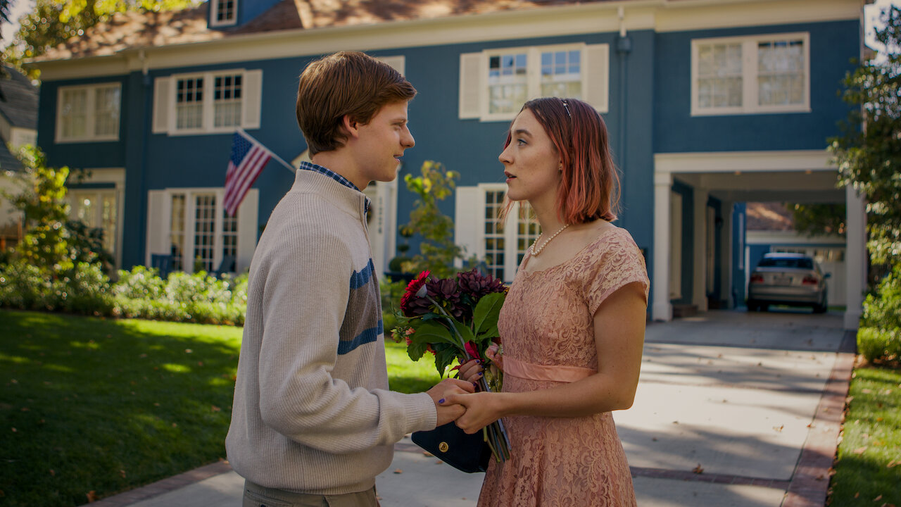 Lady Bird and her ex-boyfriend Danny talk before going to Danny's grandmother's house for Thanksgiving.