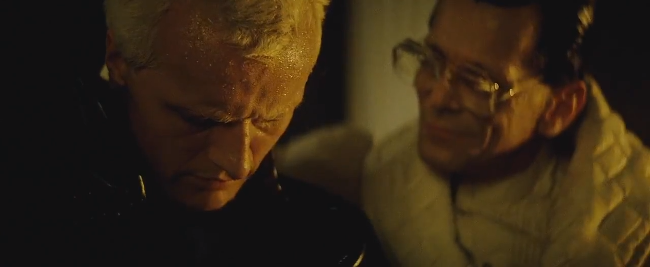 Roy Batty is pictured with Tyrell, his creator in Blade Runner (1982).
