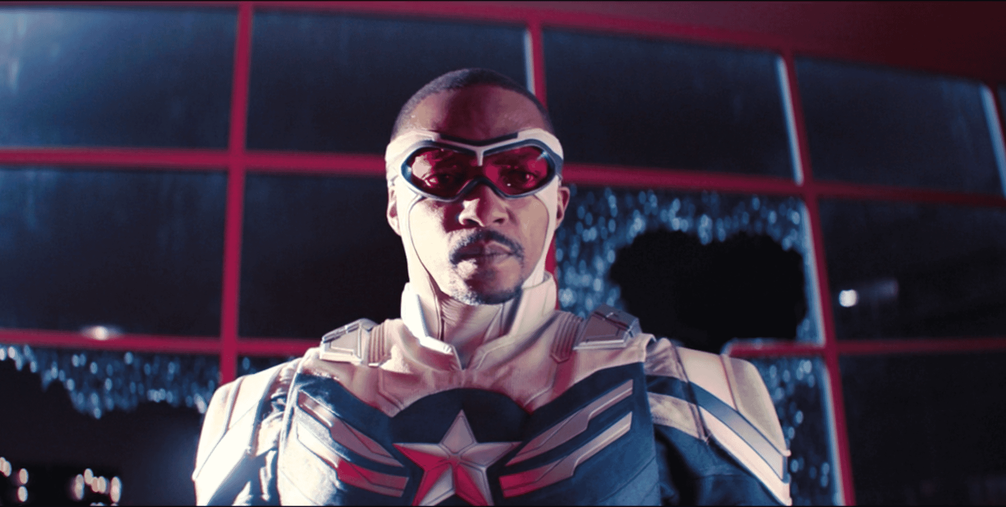 Anthony Mackie as Captain America in the season finale of The Falcon and the Winter Soldier, "One World, One People."