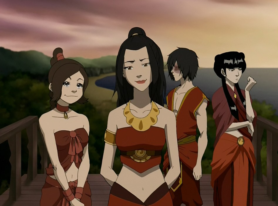 Azula, Zuko, Ty Lee, and Mai take a trip to the beach house. 