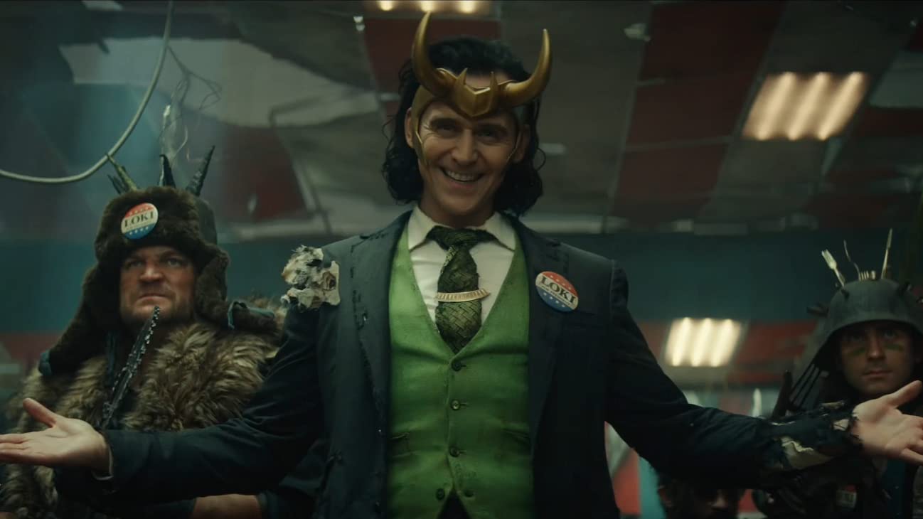 An alternate reality Loki from the show 'Loki' who appears to be a public official. 