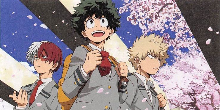 Todoroki, Midoriya and Bakugo. 