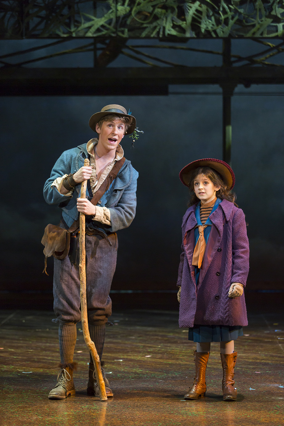 Dickon (Charlie Franklin) and Mary (Anya Rothman) in a photo from the Shakespeare Theatre Company's revival of The Secret Garden, 2016-2017 (Image from Shakespeare Theatre Company).