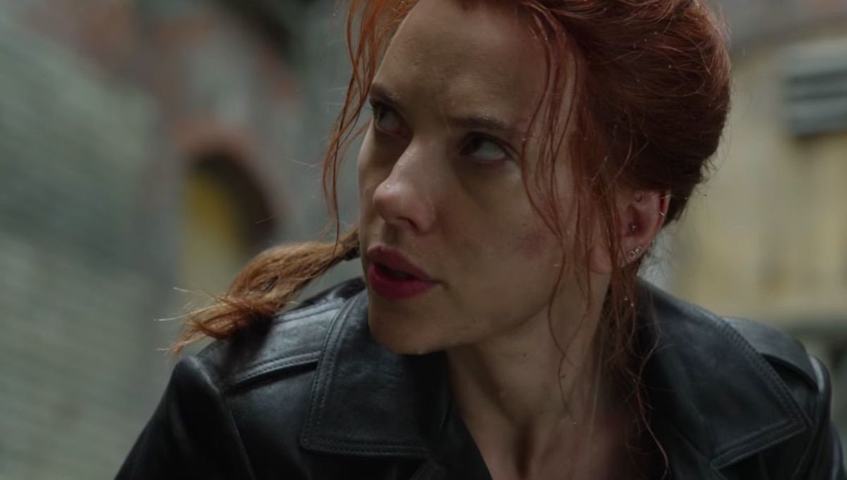 Scarlett Johansson as Natasha Romanoff in Black Widow (2021).