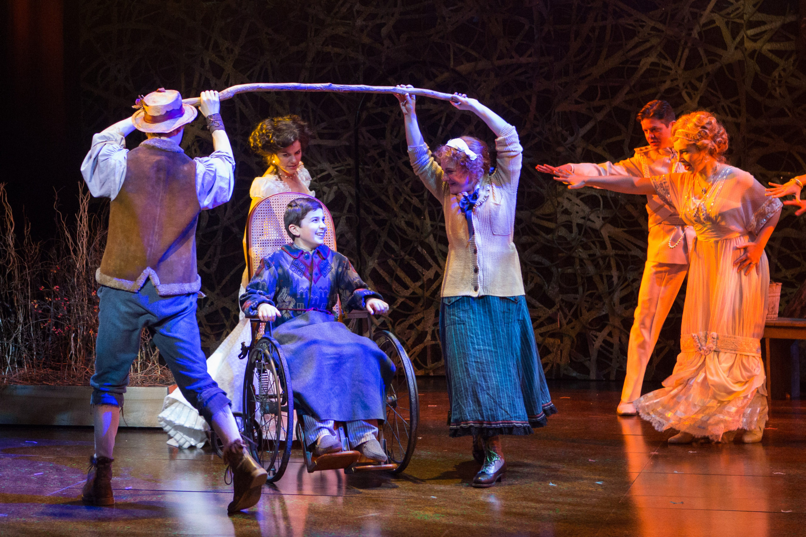 The cast of The Secret Garden singing "Come Spirit, Come Charm" in the Shakespeare Theatre Company's production of The Secret Garden, 2016-2017 (Image from the Shakespeare Theatre Company).