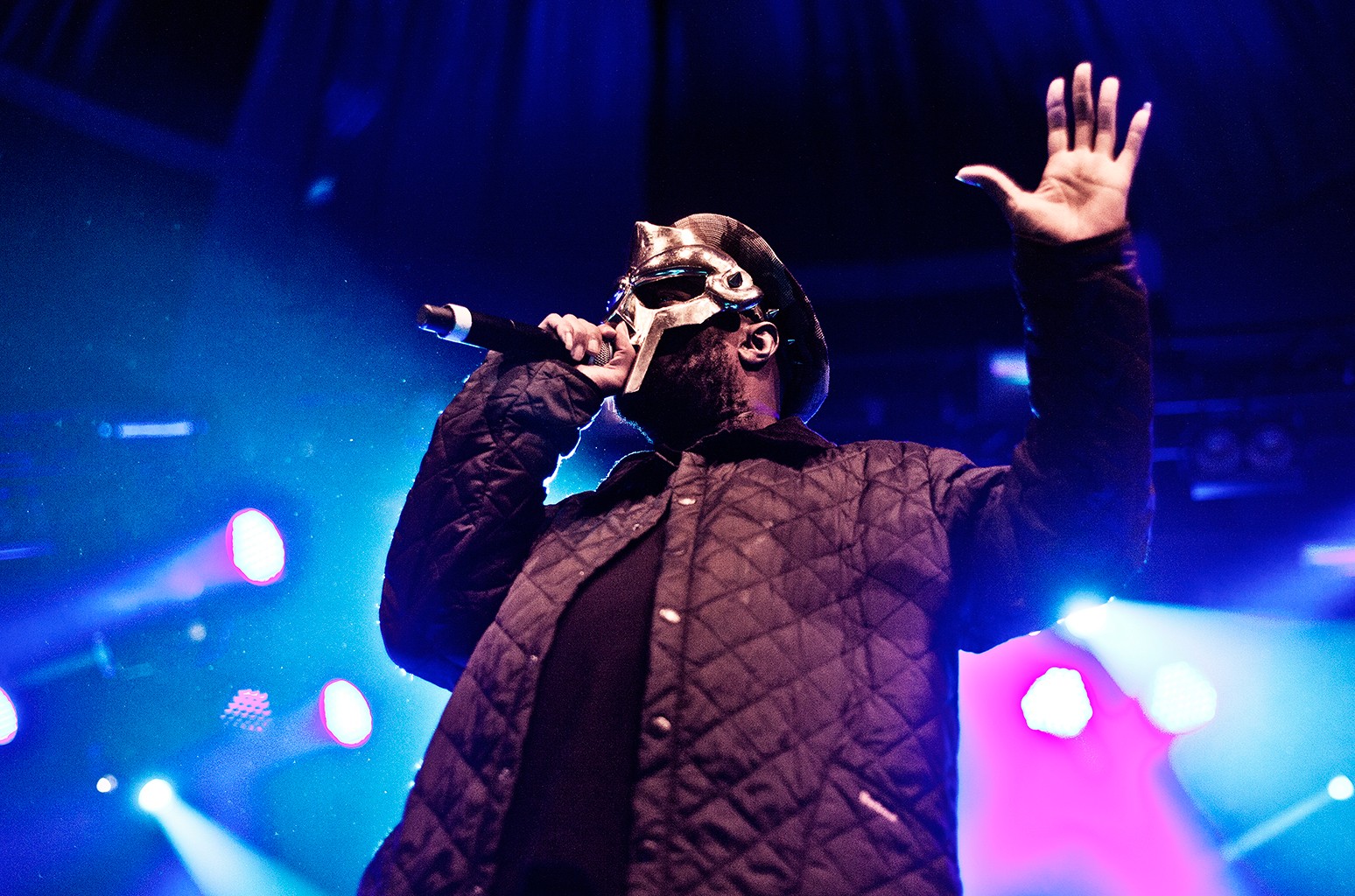 MF DOOM performing at the Vanguard Music Festival. (Photo by Getty Images)