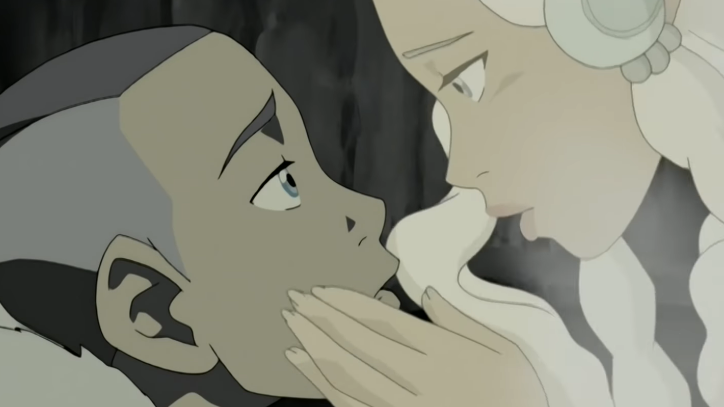 Yue says good-bye to Sokka as she becomes the moon spirit.